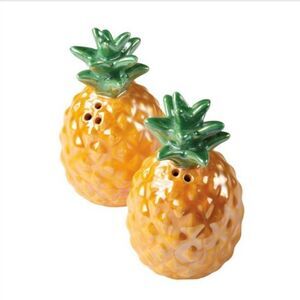 NWT Pineapple Salt Pepper Set Orange Green